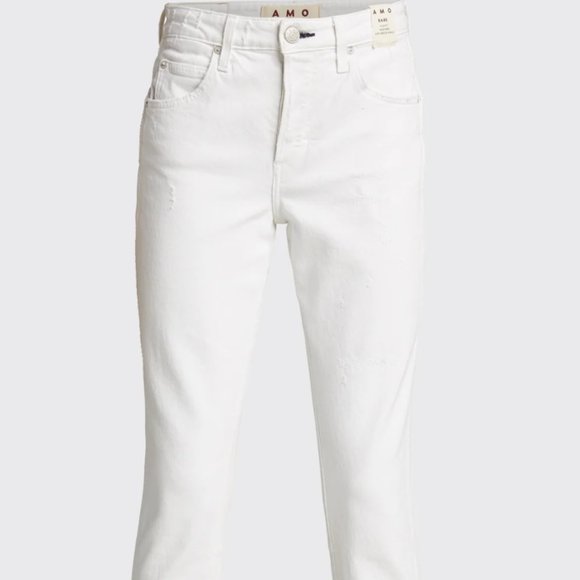 AMO White Distressed Jeans Denim - Picture 6 of 6